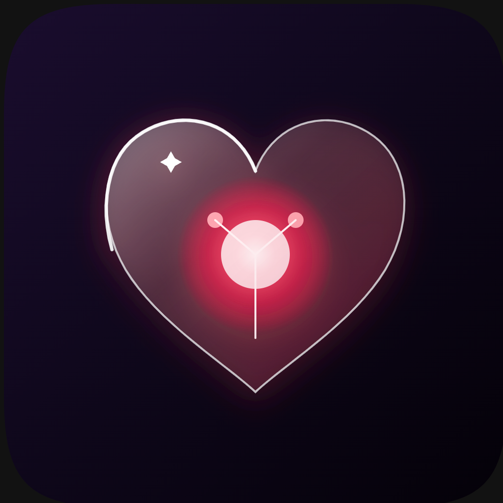 Frosted Glass Biometric Heart